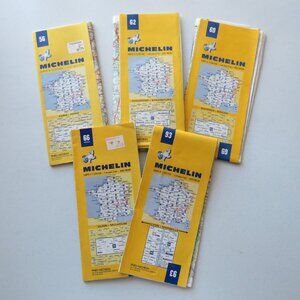Michelin Carte Marseille, Lyon, Paris, Reims, Bourges Vint Maps French Language